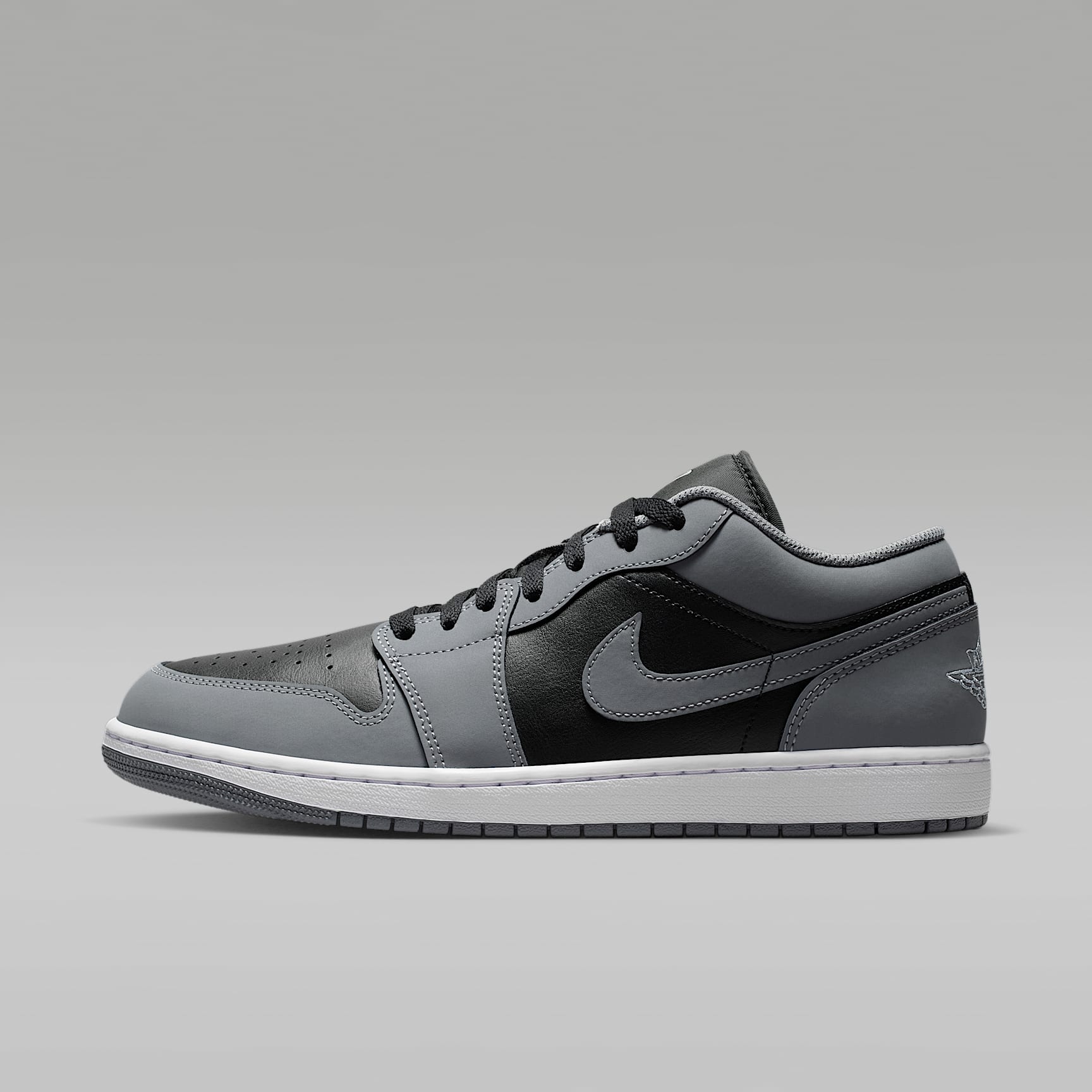 Nike Air Jordan 1 Low ブラック/グレー Air Jordan 1 Low Men's Shoes. Nike IL